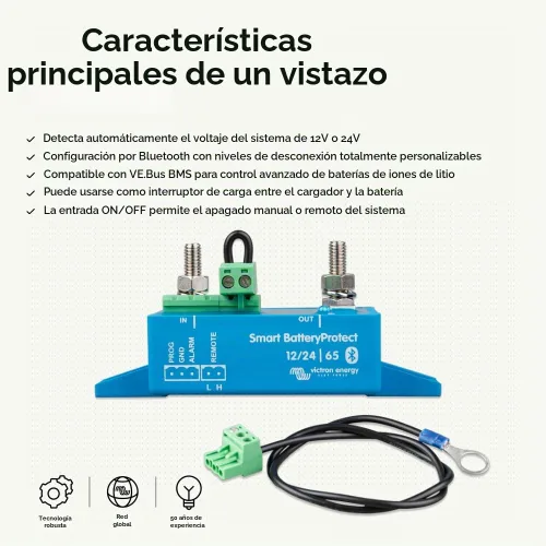 Vista 3 de Victron Energy Smart BatteryProtect 12/24-Volt 65 amp (Bluetooth)