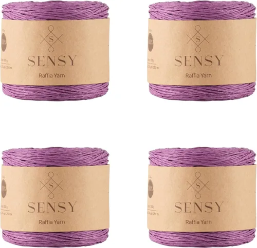 Vista 12 de Sensy Premium - Hilo de rafia multicolor (185 yardas, 100% papel, 400)
