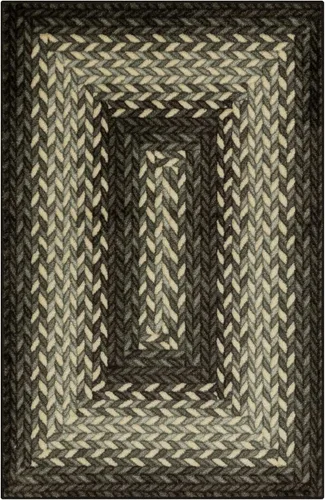 Vista 19 de Maples Rugs Marion - Alfombra bohemia con diseño trenzado, fabricada en Estados Unidos, lavable, antideslizante, para entrada, vestíbulo, cocina