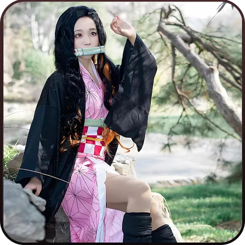Vista 2 de Disfraz de anime para adultos, kimono, Halloween, Navidad