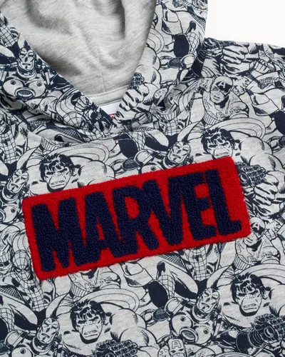 Vista 3 de Marvel Sudadera con capucha de superhéroes para niños, Spider-Man, Thor, Hulk, Iron Man (8-16)