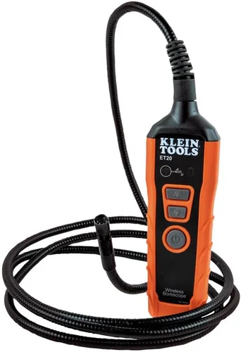 Vista 10 de Klein Tools ET21 Boroscopio WiFi con luz, cámara de inspección para iPhone y Android, cámara impermeable, IP67 clasificada, iluminación LED ajustable