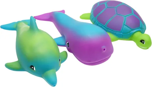 Vista 8 de JA-RU Animales acuáticos blandos para chorros oceánicos (1 juguete acuático surtido) Divertidos juguetes de espuma flotante de animales marinos