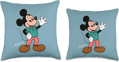 Vista 3 de Disney Mickey Mouse Retro Character Wave Pose Trip - Almohada a juego