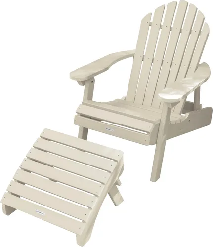 Vista 14 de highwood AD-KITCHL1-BKE Hamilton Silla Adirondack plegable y reclinable con otomana, color negro