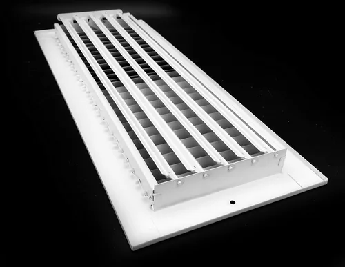 Vista 6 de Difusor de suministro de aire ajustable de 18 pulgadas de ancho x 6 pulgadas de alto - cubierta de ventilación de HVAC para pared lateral o techo