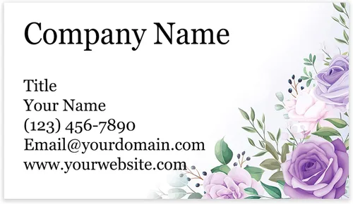 Vista 7 de Tarjetas de visita personalizadas con diseño floral de 3.5 x 2 pulgadas, cartulina reciclada o mate, 100% fabricadas en los Estados Unidos, más