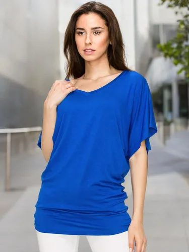 Vista 6 de Lock and Love Camiseta Dolman de manga corta versátil para mujer, cuello barco y cuello en V