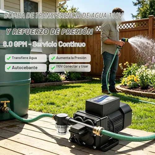 Vista 4 de DC HOUSE 110V Bomba de transferencia de agua sin escobillas, 6.0 GPM 55 PSI