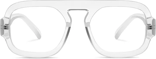 Vista 7 de Aviator Blue Light Blocking Glasses for Women Men Square Flat Top Computer TV Eyeglasses Anti Eyestrain