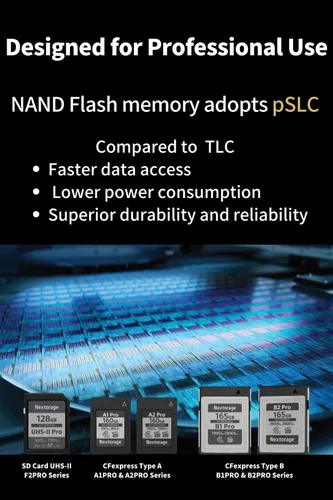 Vista 3 de Nextorage Tarjeta de memoria CFexpress tipo B de 660 GB Super Fast VPG400 lectura máxima 1950MB/s escritura máxima 1900MB/s (Serie B1 Pro)