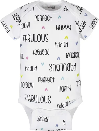 Vista 3 de Onesies Brand baby-girls 8-pack Short Sleeve Mix & Match Bodysuits