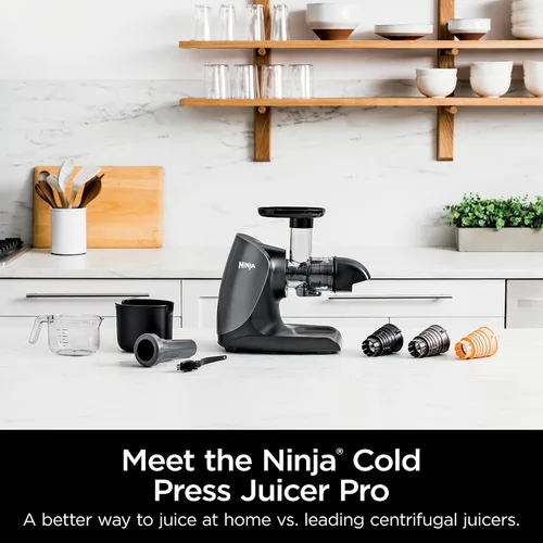 Vista 3 de Ninja JC101 Cold Press Pro Juicer, fácil de limpiar, 1ª generación, grafito