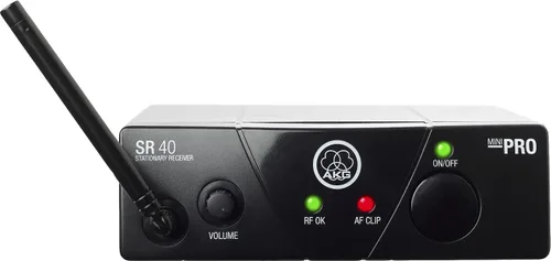 Vista 3 de AKG Pro Audio WMS40MINI Vocal Set Band US25A Sistema de micrófono inalámbrico, con receptor SR40 y transmisor de bolsillo PT40. US25A 537.500 MHz