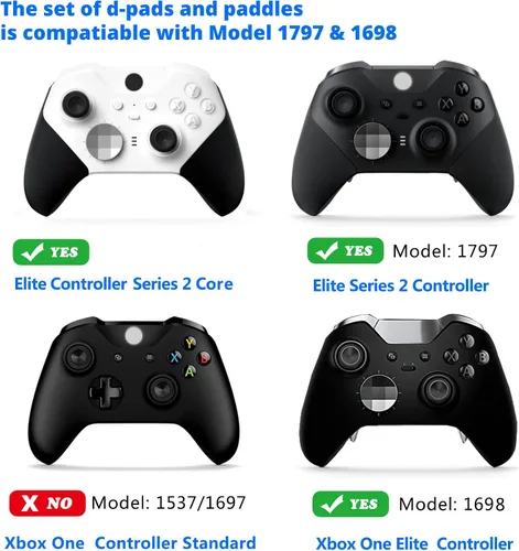 Vista 5 de Replacement D-pads Paddles Trigger Buttons for Xbox Elite Controller Series 2 Model 1797 & Elite Series 2 Core & Xbox Elite Controller Model 1698