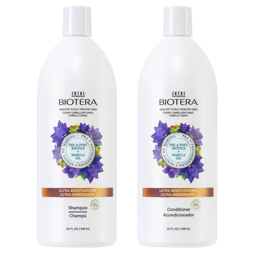 Vista 9 de Biotera Ultra Moisturizing Shampoo & Conditioner Set for Dry, Damaged Hair - Deep Hydration with Coconut & Marula Oil, Restores Moisture, Enhances
