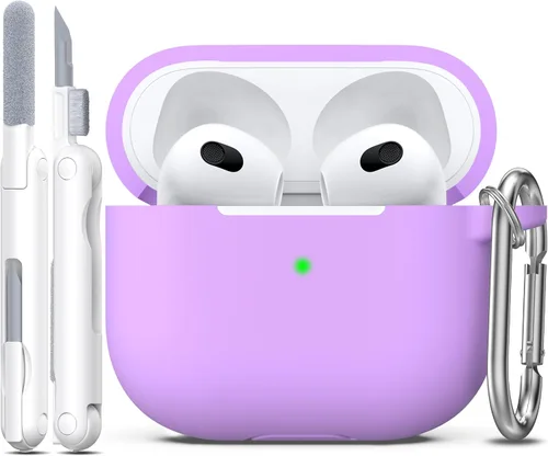 Vista 36 de R-fun for AirPods 2nd/1st Case Silicone Cover, Banana Violet Violeta plátano