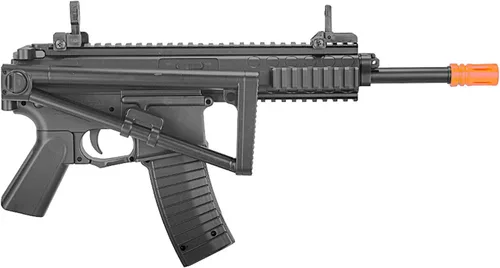 Vista 3 de BBTac Paquete de pistola de Airsoft Desert Raider - Potente rifle de resorte, escopeta de acción de bomba, SMG, dos pistolas y pellets BB, paquete