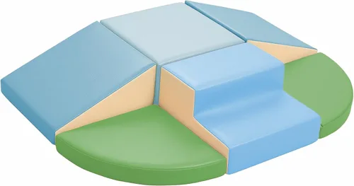 Vista 11 de Hoohtoot Bloques de escalada de espuma para niños pequeños: juego suave de 6 piezas - Juguetes de escalada y gateo de cuero sintético - Gimnasio