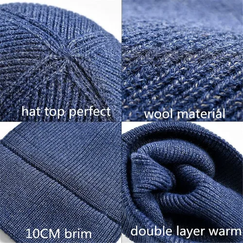 Vista 7 de Lucky Leaf Gorro unisex de punto cálido y holgado con diseño de calavera, con borde enrollable, acogedor, para correr, para hombre