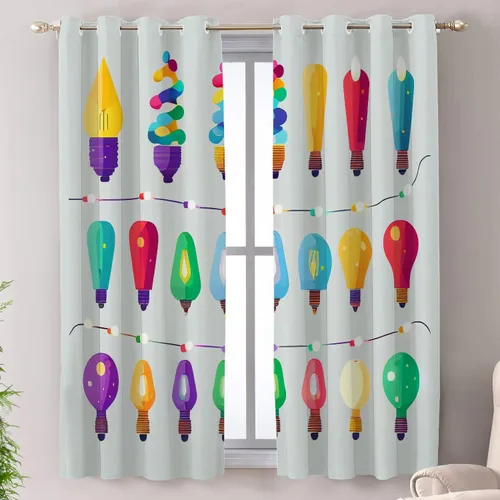 Vista 88 de Shrahala Cortinas opacas con diseño de uvas maduras de dibujos animados, copa de vino y botella, cenefa de cocina, cortinas de bloqueo de luz