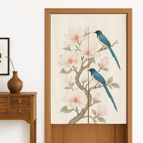 Vista 14 de Cortina japonesa para puerta, cortinas de algodón noren, cortina japonesa, cortina de puerta de lino de algodón, 33.5 x 55 pulgadas, tapiz
