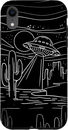 Vista 24 de iPhone 16 UFO Desert Retro Alien Spaceship Area 51 ET Space Lover Gift Case