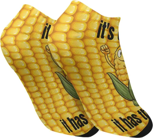Vista 2 de devor Women Crew Socks Athletic for Women Socks Casual Sock Fashion it's corn it has the juice Socks