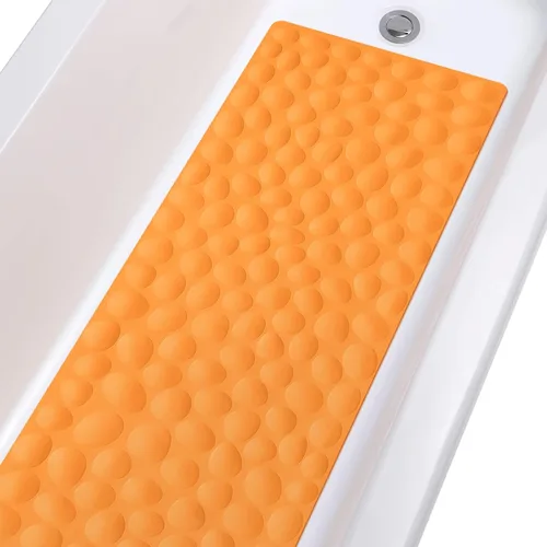 Vista 9 de Alfombra de baño de goma OTHWAY, suave y antideslizante con ventosas potentes, para la tina (beige)