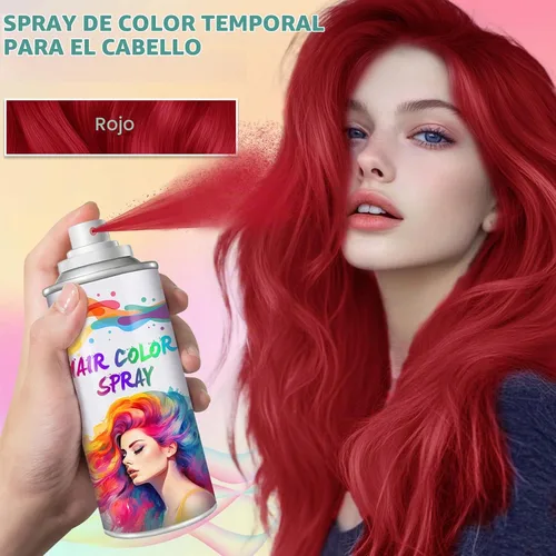 Vista 2 de Tinte en aerosol temporal para el cabello, 4.1 fl oz (rojo)