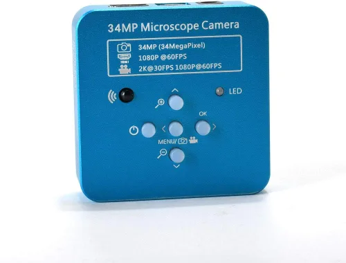 Vista 2 de HAYEAR Full HD 34MP 2K 1080 p HDMI USB Industrial Electrónico Digital Video Microscopio Cámara para Teléfono CPU PCB Reparación