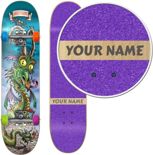 Vista 3 de Patineta personalizada SkateXS para principiantes Dragon Street