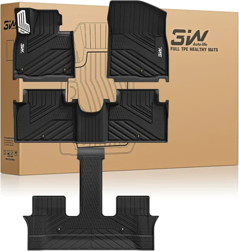 Vista 11 de 3W Alfombrillas para Hyundai Ioniq 5 2022-2024 (solo para consola inamovible), tapetes de TPE para todo tipo de clima, ajuste personalizado