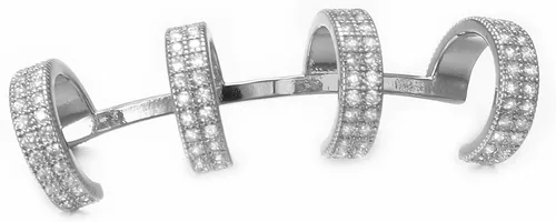 Vista 2 de Aretes de clip para mujer con cristales, hipoalergénicos de Yoursfs, aleación, E647W1