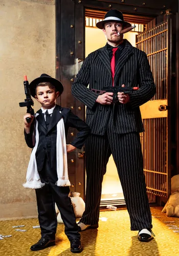 Vista 2 de Traje negro para niños Multicolor