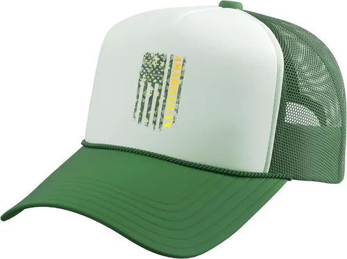Vista 7 de Amarillo Texas Camouflage USA Flag Trucker Hat with Adjustable Mesh Back