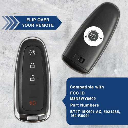 Vista 5 de KeylessOption Alarma inteligente de arranque remoto sin llave para Ford C-Max Edge Explorer Flex Lincoln M3N5WY8609 (paquete de 2)