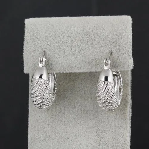 Vista 2 de Yazilind - Pendientes de aro con diseño simple de 14 quilates para mujer