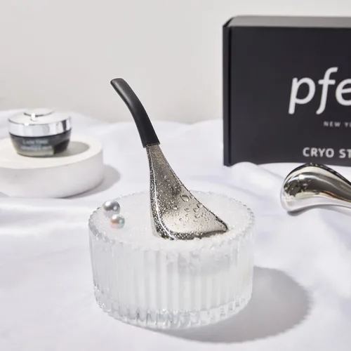 Vista 6 de pfefe Globos de Hielo Herramientas para el Cuidado de la Piel Facial para Mujeres Cara y Ojos, Palitos Criogénicos de Belleza Facial de Acero