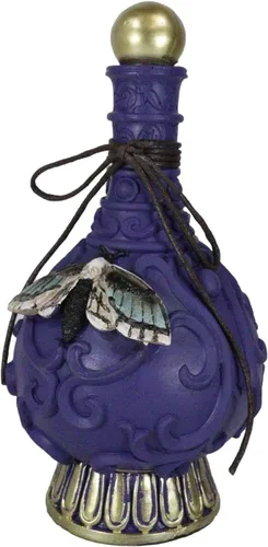 Vista 3 de Ebros Gift Oculto Wicca Divinidad Espiritual Polilla Metamorfosis Púrpura Faux Poción Botella Decoración Figurilla Brujas Místicas Wicca Ocultista