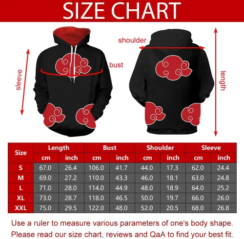 Vista 7 de Ficlwigkis Sudadera con capucha de anime para hombre, unisex, disfraz de anime (as1, alfa, L, regular, rojo blanco), Negro-rojo