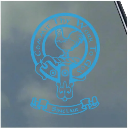Vista 9 de Sinclair Scottish Clan - Calcomanía de vinilo con opción de bandera, diseño de tartán