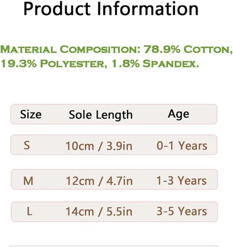 Vista 6 de Calcetines de algodón antideslizantes para bebés y niñas, 8 pares