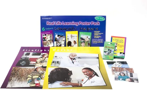 Vista 4 de Learning Materials - Juego de pósteres educativos de animales e insectos para clase, tablones de anuncios preescolares y hora en círculo, 48