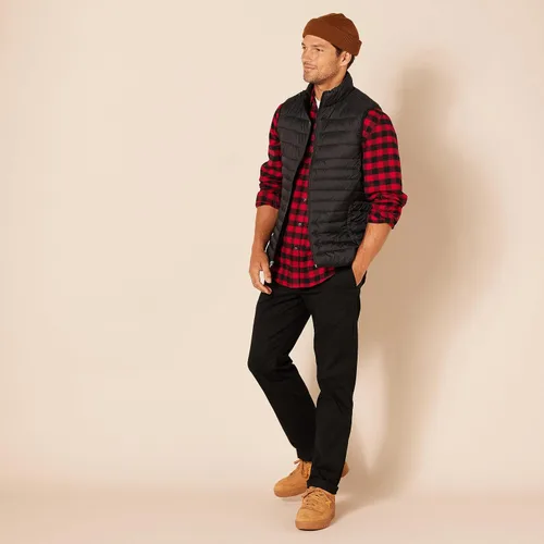 Vista 5 de Tienda Essentials Pantalón chino ajustado resistente a las arrugas, sin pinzas, para hombre
