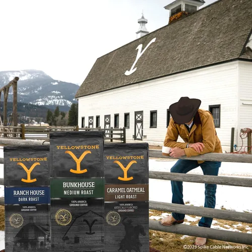 Vista 5 de Yellowstone - Café tostado ligero de avena caramelo, 100% café molido arábica, 12 onzas