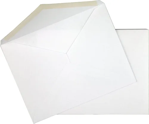 Vista 5 de Mead - Sobres de invitación A2, 4-3/8" x 5-3/4", cierre engomado, sobres de correo de papel tejido blanco premium de 24 lb, 100 unidades (CO198)