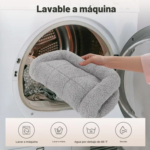 Vista 7 de Cama pequeña para gatos, cama suave para mascotas con almohada envolvente, alfombrilla autocalentable para gatos de interior, perros pequeños S