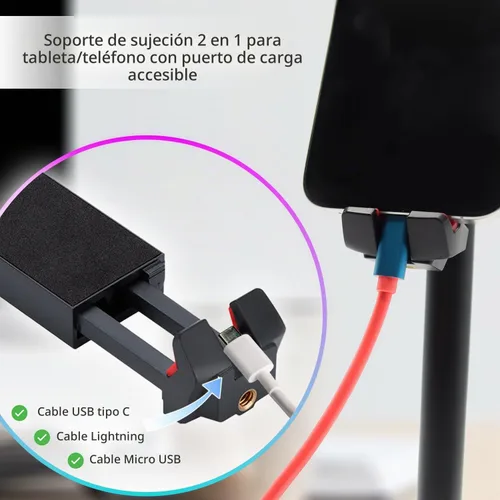 Vista 5 de Kado Trípode portátil del soporte del monitor del metal, abrazadera