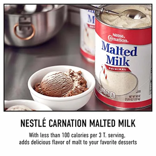 Vista 7 de Carnation Leche malteada, leche malteada seca y estable, ideal para hornear, batidos, helados, lata de 2.72 libras